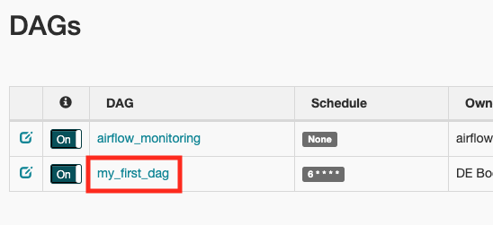 Airflow web interface